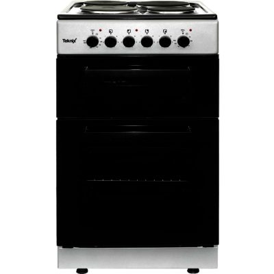 Teknix TK50TES 50cm Twin Cavity Electric Cooker in Silver
